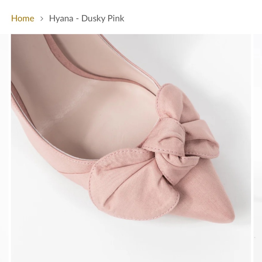 Ted Baker Dusty Pink Heels with Bow Accent